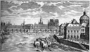 Le nouveau pont à Paris - French School