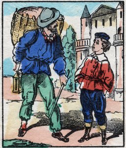 Le chiffon. Gravure dans « La chanson des métiers ». Imagerie d