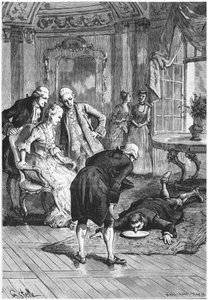 Le somnambule Victor et le Marquis de Puységur chez Madame de Montesson, illustration de Les Mystères de la Science par Louis Figuier (1819-94) 1886 - French School