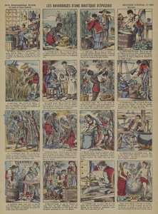 Les contes des produits dans une épicerie