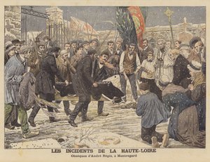 Les troubles dans le département de la Haute-Loire, France