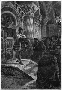 Représentation théâtrale : "Hernani" de Victor Hugo, acte IV scène 4. Paris, Comédie-Française - French School