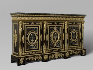 Armoire à trois portes, vers 1835-38 (bois doré avec bronze) - French School