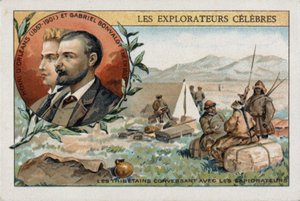 Tibétains se convertissant avec les explorateurs français Henri d