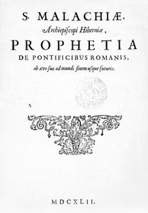 Page de titre de la Prophétie des Papes, publiée en 1662