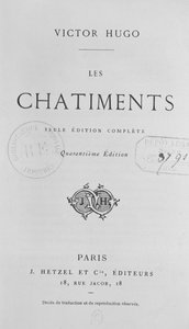 Page de titre de Les Châtiments (1853) par Victor Hugo, 40ème édition publiée par J. Hetzel, 1872