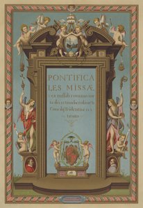 Page de titre du Missel Pontifical (chromolitho) - French School