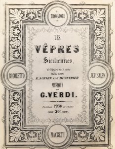 Page de titre de la partition I Vespri Siciliani