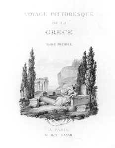 Page de titre de Voyage Pittoresque de la Grèce par Choiseul-Gouffier, publié en 1782