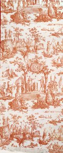 Toile de Jouy, illustrant le Festival de la Fédération le 14 juillet 1790 au Champ de Mars