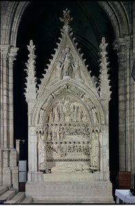 Tombe de Dagobert I (605-39) Roi des Francs, restaurée par Adolphe Victore Geoffrey-Dechaume (1816-92) en 1862, vers 1263 - French School