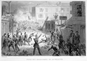 Prise des barricades de la Villette (26 juin 1848) - dans « Fastes de la Garde nationale de France » - French School