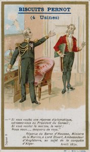 Carte de commerce émise avec Biscuits Pernot - French School