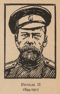 Tsar Nicolas II de Russie (lithographie)