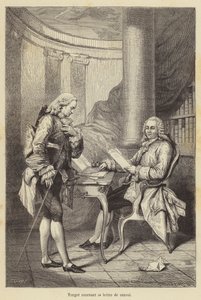 Turgot recevant sa lettre de renvoi (gravure)