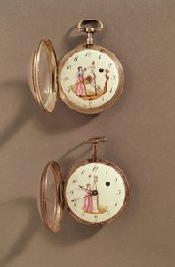 Deux montres de poche avec des symboles révolutionnaires - French School