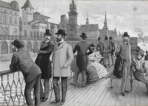 Exposition Universelle de 1900 à Paris : la rue des nations. - French School