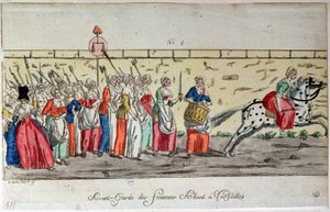 Avant-garde des femmes allant à Versailles le 5 octobre