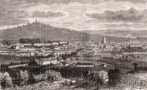 Vesoul - commune du Grand Est de la France, préfecture du département de la Haute-Saône dans la région de Bourgogne-Franche-Comté - gravure dans « France illustrée : géographie, histoire, administration statistique » par V.-A. Malte-Brun. 1884