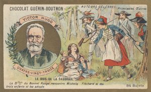 Victor Hugo (1802-1885), poète, dramaturge, écrivain et romancier français, auteur de « Quatre-vingt-treize », roman (1874)