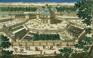 Vue et perspective du Salon de la Ménagerie à Versailles, gravée par Antoine Aveline