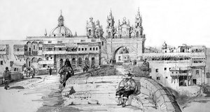 Vue de Lima, Pérou, vers 1850 (gravure)