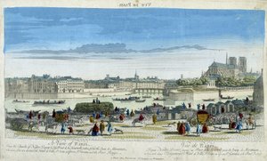Vue de Paris et de Notre-Dame, en prenant les quais de l