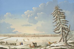 Vue de Saint-Pétersbourg, publiée à Paris vers 1850