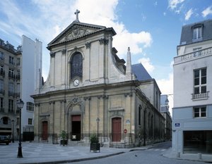 Vue de la Basilique Notre-Dame des Victoires à Paris