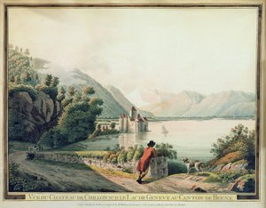 Vue du Château de Chillon, Lac Léman - French School