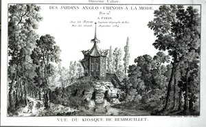 Vue du kiosque à Rambouillet, de Jardins Anglo-Chinois à la mode par George Louis le Rouge, publié en 1775-78 - French School