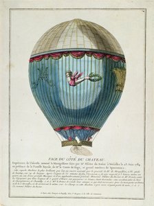 Vue du ballon utilisé par François Pilâtre de Rozier à Versailles le 23 juin 1784