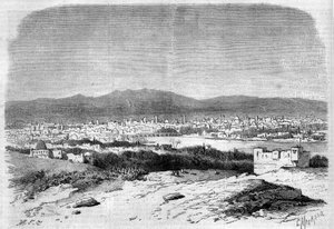 Vue de la ville de Damas, Syrie