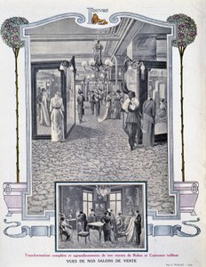 Vue des foires de vente du magasin « Au Louvre » - French School
