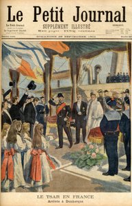 Visite du tsar Nicolas II de Russie en France Première page du journal «Le Petit Journal» du 29 septembre 1901 (gravure) - French School