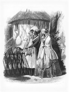 Visite au zoo du Jardin des Plantes à Paris, planche de mode, 1846