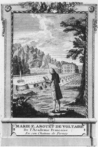 Voltaire à Ferney, gravé par Prevost