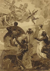 Vulcain donnant à Vénus les armes qu