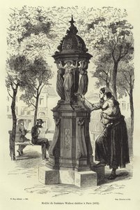 Fontaine Wallace installée à Paris en 1872