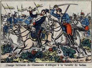 Guerre de 1870 entre la France et la Prusse : charge des chasseurs d