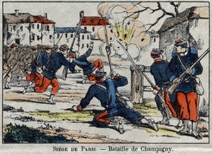 Guerre de 1870 entre la France et la Prusse : la bataille de Champigny ou la bataille de Villiers du 30/11 au 02/12/1870 - French School