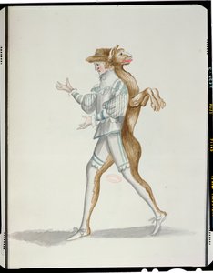 Costume de loup-garou pour le Ballet de la Nuit par Jean-Baptiste Lully (1632-87) dansé par Louis XIV, 23 février 1653 - French School