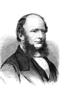 Werner von Siemens (1816-1892), inventeur et industriel allemand (télégraphe électrique). Gravure 1868