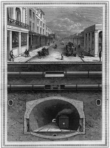 Ce qui est sous le pavé de Londres (Grande-Bretagne) : conduite de gaz, conduite d
