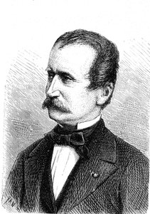 Wilhelm ENGERTH (1814-1884), ingénieur autrichien, concepteur de la première locomotive de montagne. Gravure 1867 - French School