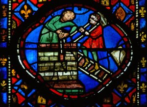 Fenêtre Ew-R représentant Théophile construit une église
