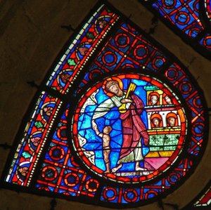 Fenêtre Ww représentant Saint Pierre avec la clé du ciel - French School