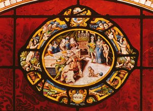 Vitrail représentant janvier, de Montigny