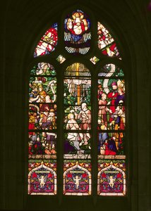 Vitrail représentant le baptême du Christ, 1490
