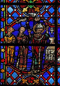 Fenêtre w08 représentant la Messe de Saint Martin